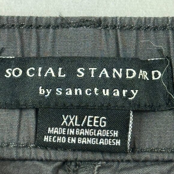 Social Standard By Sanctuary Women's Portside Grey Cargo Crop Pants Size XXL NWT - Picture 7 of 12